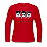 "Heavy Metals" - Women's Long Sleeve T-Shirt red / S - LabRatGifts - 6
