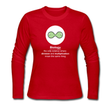 "Biology Division" - Women's Long Sleeve T-Shirt red / S - LabRatGifts - 4