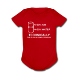 "Technically the Glass is Full" - Baby Short Sleeve One Piece red / Newborn - LabRatGifts - 2