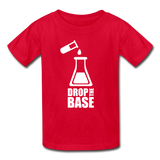 "Drop the Base" - Kids' T-Shirt red / XS - LabRatGifts - 5