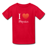 "I ♥ Physics" (white) - Kids' T-Shirt red / XS - LabRatGifts - 5