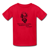 "Albert Einstein: T-Shirts Quote" - Kids' T-Shirt red / XS - LabRatGifts - 5