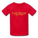 "Bazinga!" - Kids' T-Shirt red / XS - LabRatGifts - 1