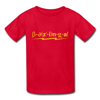 "Bazinga!" - Kids' T-Shirt red / XS - LabRatGifts - 1