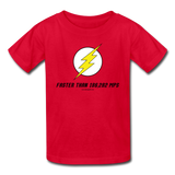 "Faster than 186,282 MPS" - Kids' T-Shirt red / XS - LabRatGifts - 1