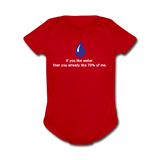 "If You Like Water" - Baby Short Sleeve One Piece red / Newborn - LabRatGifts - 2