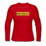"NaH BrO" - Women's Long Sleeve T-Shirt red / S - LabRatGifts - 5