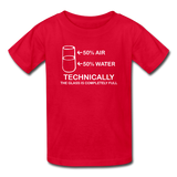 "Technically the Glass is Full" - Kids' T-Shirt red / XS - LabRatGifts - 5