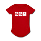 "BaCoN" - Baby Short Sleeve One Piece red / Newborn - LabRatGifts - 4