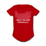 "I Wear this Shirt Periodically" (white) - Baby Short Sleeve One Piece red / Newborn - LabRatGifts - 2