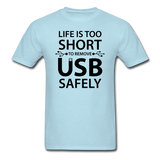 "Life is too Short" (black) - Men's T-Shirt powder blue / S - LabRatGifts - 5