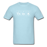 "ThInK" (white) - Men's T-Shirt powder blue / S - LabRatGifts - 13