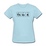 "ThInK" (black) - Women's T-Shirt powder blue / S - LabRatGifts - 2