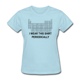 "I Wear this Shirt Periodically" (black) - Women's T-Shirt powder blue / S - LabRatGifts - 3