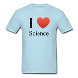 "I ♥ Science" (black) - Men's T-Shirt powder blue / S - LabRatGifts - 5