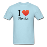 "I ♥ Physics" (black) - Men's T-Shirt powder blue / S - LabRatGifts - 5