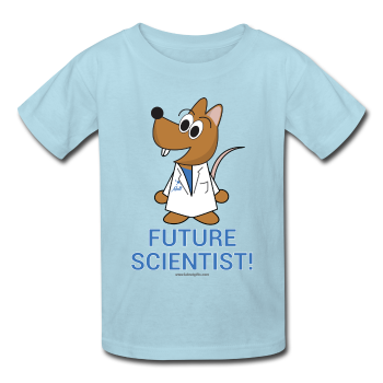 "Future Scientist" (Matt) - Kids' T-Shirt powder blue / XS - LabRatGifts - 1