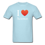 "I ♥ Science" (white) - Men's T-Shirt powder blue / S - LabRatGifts - 9