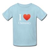 "I ♥ Chemistry" (white) - Kids' T-Shirt powder blue / XS - LabRatGifts - 4