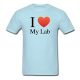 "I ♥ My Lab" (black) - Men's T-Shirt powder blue / S - LabRatGifts - 5