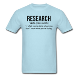 "Research" (black) - Men's T-Shirt powder blue / S - LabRatGifts - 4