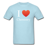 "I ♥ Chemistry" (white) - Men's T-Shirt powder blue / S - LabRatGifts - 10