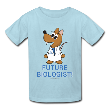 "Future Biologist" (Matt) - Kids' T-Shirt powder blue / XS - LabRatGifts - 1