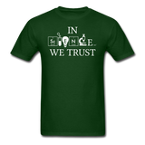 "In Science We Trust" (white) - Men's T-Shirt forest green / S - LabRatGifts - 4