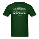 "Skeleton Inside Me" - Men's T-Shirt forest green / S - LabRatGifts - 4