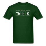 "ThInK" (white) - Men's T-Shirt forest green / S - LabRatGifts - 3