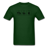 "ThInK" (black) - Men's T-Shirt forest green / S - LabRatGifts - 13
