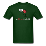 Cute & Geeky "A-Mean-Oh Acid" Men's T-Shirt | LabRatGifts forest green / S - LabRatGifts - 2