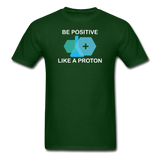 "Be Positive" (white) - Men's T-Shirt forest green / S - LabRatGifts - 2