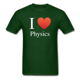 "I ♥ Physics" (white) - Men's T-Shirt forest green / S - LabRatGifts - 4