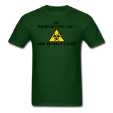 "My Radioactive Cat has 18 Half-Lives" - Men's T-Shirt forest green / S - LabRatGifts - 13