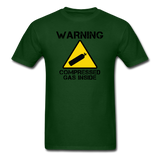 "Warning Compressed Gas Inside" - Men's T-Shirt forest green / S - LabRatGifts - 14