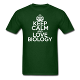 "Keep Calm and Love Biology" (white) - Men's T-Shirt forest green / S - LabRatGifts - 7