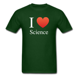 "I ♥ Science" (white) - Men's T-Shirt forest green / S - LabRatGifts - 4