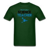 "World's Best Science Teacher" - Men's T-Shirt forest green / S - LabRatGifts - 14