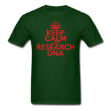"Keep Calm and Research DNA" (red) - Men's T-Shirt forest green / S - LabRatGifts - 8