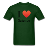 "I ♥ Science" (black) - Men's T-Shirt forest green / S - LabRatGifts - 8