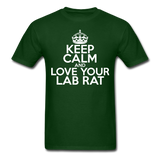 "Keep Calm and Love Your Lab Rat" (white) - Men's T-Shirt forest green / S - LabRatGifts - 7