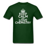 "Keep Calm and Love Chemistry" (white) - Men's T-Shirt forest green / S - LabRatGifts - 7