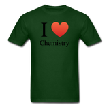 "I ♥ Chemistry" (black) - Men's T-Shirt forest green / S - LabRatGifts - 9