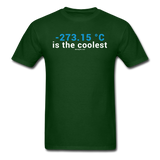 "-273.15 ºC is the Coolest" (white) - Men's T-Shirt forest green / S - LabRatGifts - 12