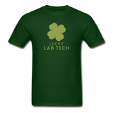 "Lucky Lab Tech" - Men's T-Shirt forest green / S - LabRatGifts - 15