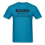 "Research" (black) - Men's T-Shirt turquoise / S - LabRatGifts - 5