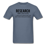 "Research" (black) - Men's T-Shirt denim / S - LabRatGifts - 13