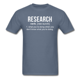 "Research" (white) - Men's T-Shirt denim / S - LabRatGifts - 14