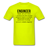 "Engineer" (black) - Men's T-Shirt safety green / S - LabRatGifts - 9